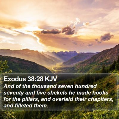 Exodus 38:28 KJV Bible Verse Image