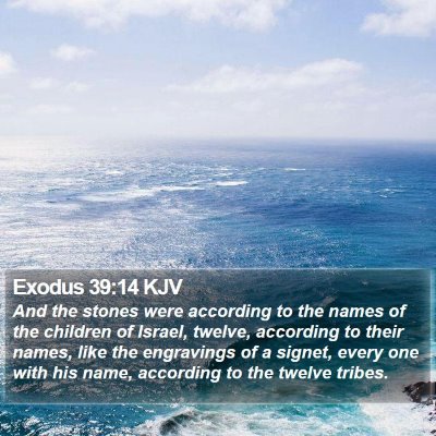 Exodus 39:14 KJV Bible Verse Image