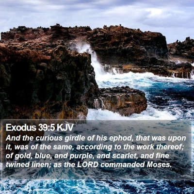 Exodus 39:5 KJV Bible Verse Image