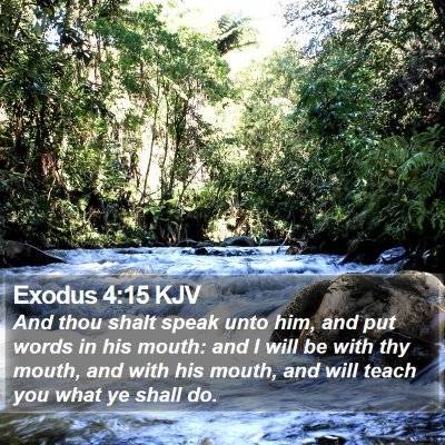 Exodus 4:15 KJV Bible Verse Image