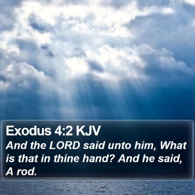 Exodus 4:2 KJV Bible Verse Image