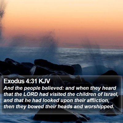 Exodus 4:31 KJV Bible Verse Image