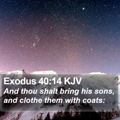 Exodus 40:14 KJV Bible Verse Image