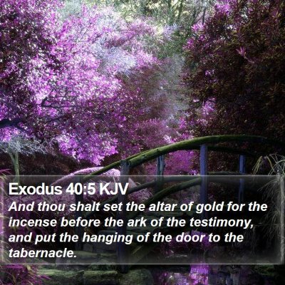 Exodus 40:5 KJV Bible Verse Image