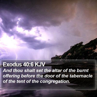 Exodus 40:6 KJV Bible Verse Image