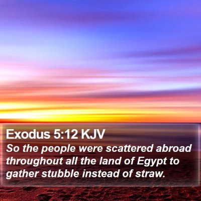 Exodus 5:12 KJV Bible Verse Image