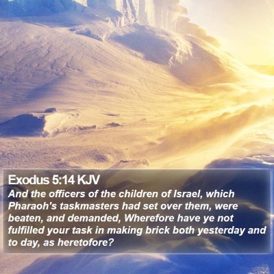 Exodus 5:14 KJV Bible Verse Image