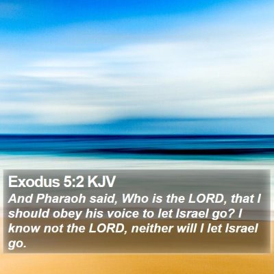 Exodus 5:2 KJV Bible Verse Image