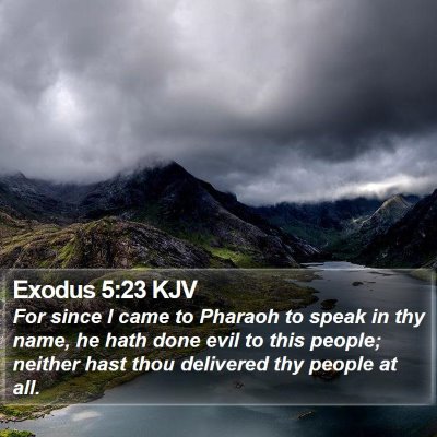 Exodus 5:23 KJV Bible Verse Image