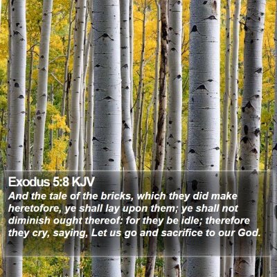 Exodus 5:8 KJV Bible Verse Image