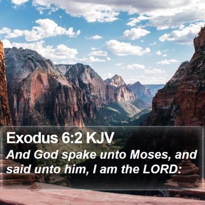 Exodus 6:2 KJV Bible Verse Image