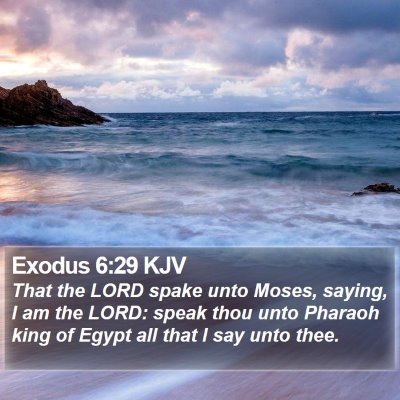 Exodus 6:29 KJV Bible Verse Image