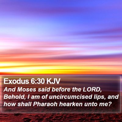 Exodus 6:30 KJV Bible Verse Image