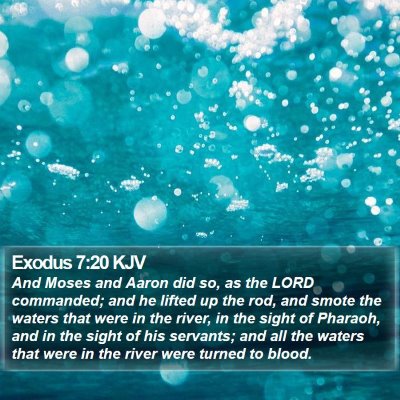 Exodus 7:20 KJV Bible Verse Image