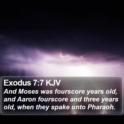 Exodus 7:7 KJV Bible Verse Image