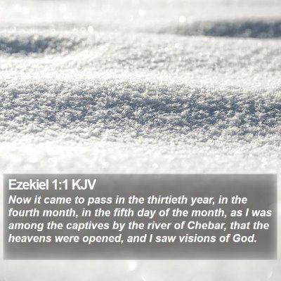 Ezekiel 1:1 KJV Bible Verse Image