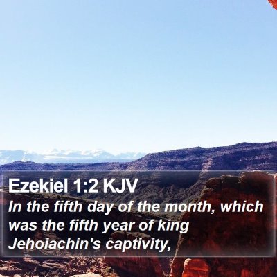 Ezekiel 1:2 KJV Bible Verse Image