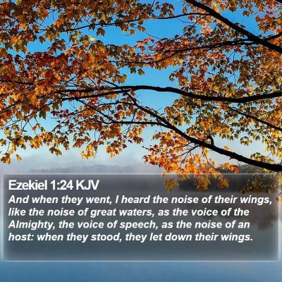 Ezekiel 1:24 KJV Bible Verse Image