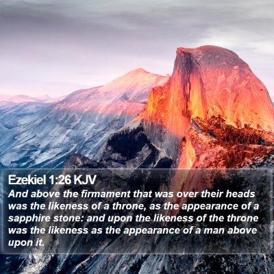 Ezekiel 1:26 KJV Bible Verse Image