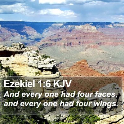 Ezekiel 1:6 KJV Bible Verse Image