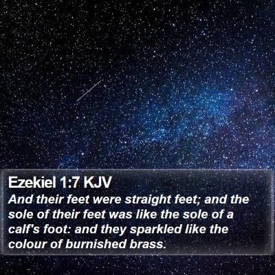 Ezekiel 1:7 KJV Bible Verse Image
