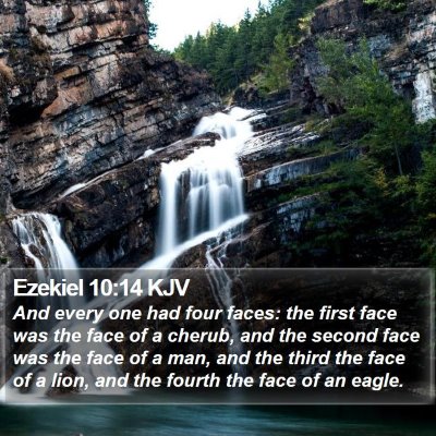 Ezekiel 10:14 KJV Bible Verse Image