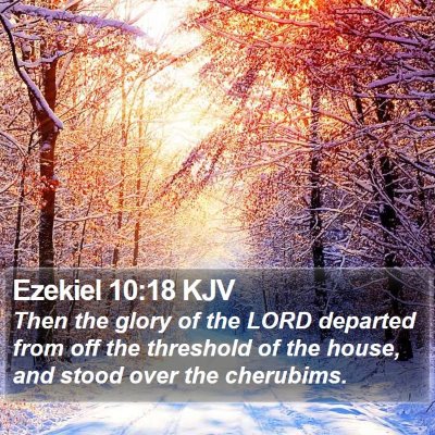 Ezekiel 10:18 KJV Bible Verse Image