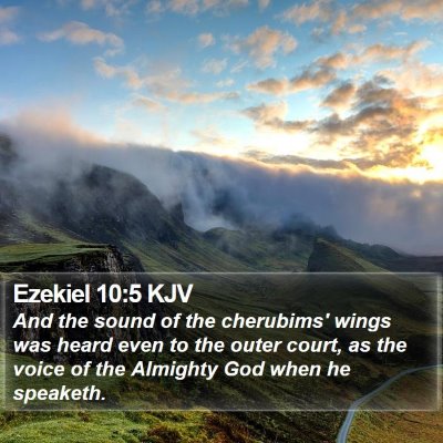 Ezekiel 10:5 KJV Bible Verse Image