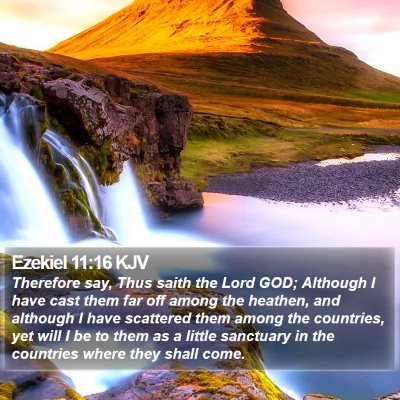 Ezekiel 11:16 KJV Bible Verse Image