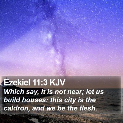 Ezekiel 11:3 KJV Bible Verse Image