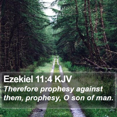 Ezekiel 11:4 KJV Bible Verse Image