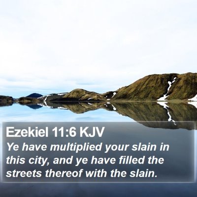 Ezekiel 11:6 KJV Bible Verse Image
