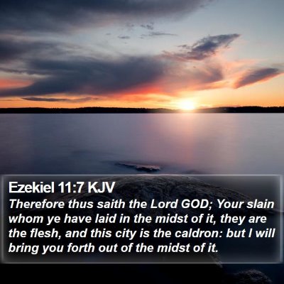 Ezekiel 11:7 KJV Bible Verse Image