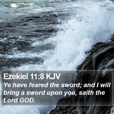 Ezekiel 11:8 KJV Bible Verse Image