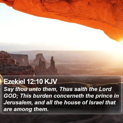 Ezekiel 12:10 KJV Bible Verse Image