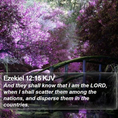 Ezekiel 12:15 KJV Bible Verse Image