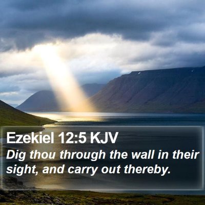 Ezekiel 12:5 KJV Bible Verse Image