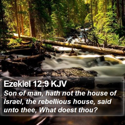 Ezekiel 12:9 KJV Bible Verse Image