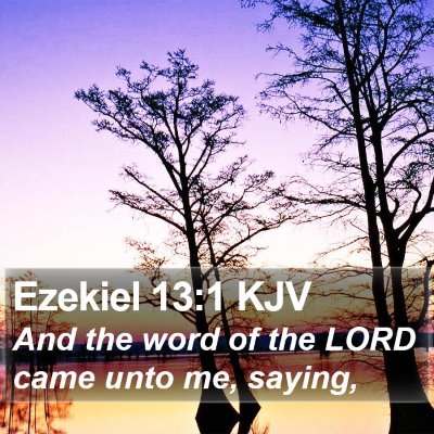 Ezekiel 13:1 KJV Bible Verse Image