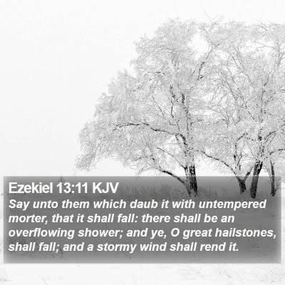 Ezekiel 13:11 KJV Bible Verse Image