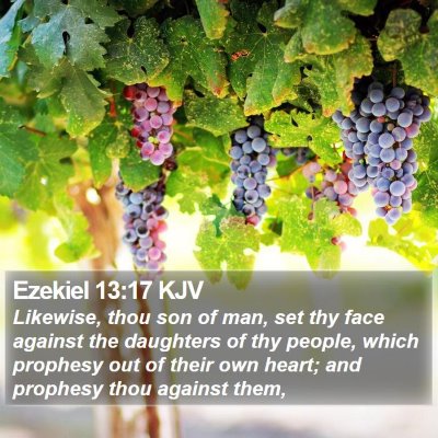 Ezekiel 13:17 KJV Bible Verse Image