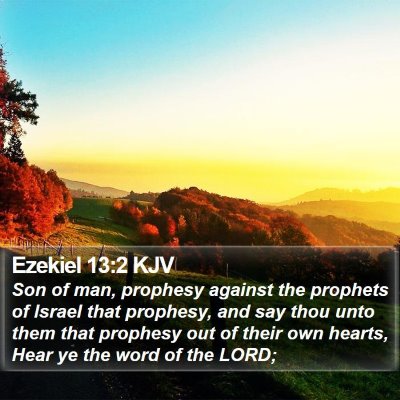 Ezekiel 13:2 KJV Bible Verse Image