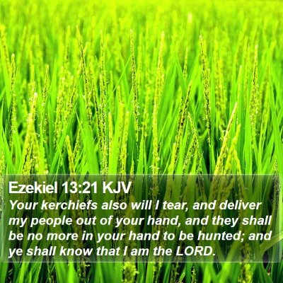 Ezekiel 13:21 KJV Bible Verse Image