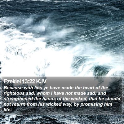 Ezekiel 13:22 KJV Bible Verse Image
