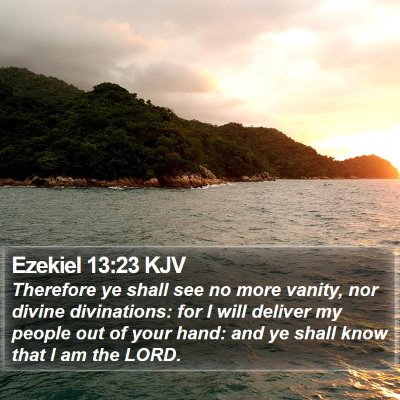 Ezekiel 13:23 KJV Bible Verse Image
