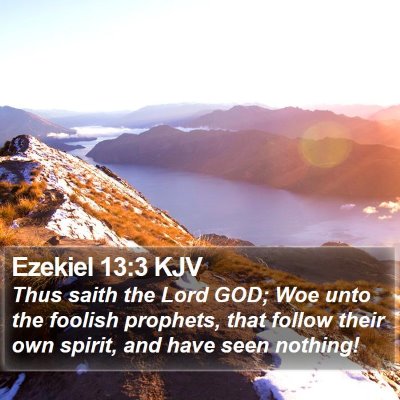 Ezekiel 13:3 KJV Bible Verse Image