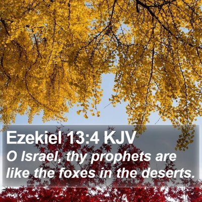 Ezekiel 13:4 KJV Bible Verse Image