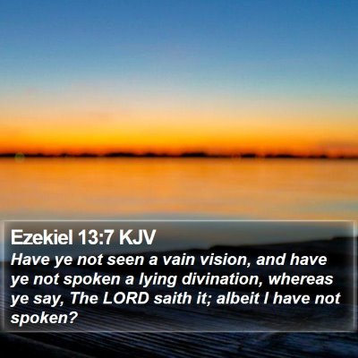 Ezekiel 13:7 KJV Bible Verse Image