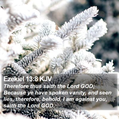 Ezekiel 13:8 KJV Bible Verse Image