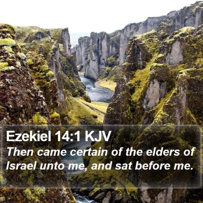 Ezekiel 14:1 KJV Bible Verse Image